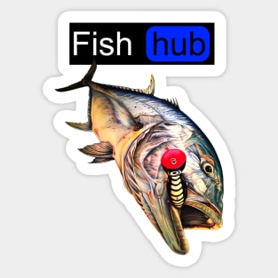 Fish hub giant trevally Sticker